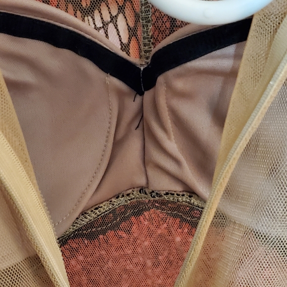 VERY SEXY Morning Mist size 10 Black and Nude  sheer dress 👗 - Picture 5 of 7